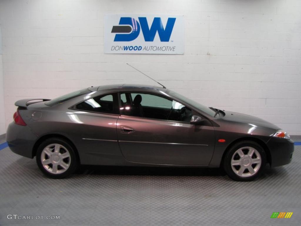 2001 Cougar V6 - Dark Shadow Grey Metallic / Midnight Black photo #6