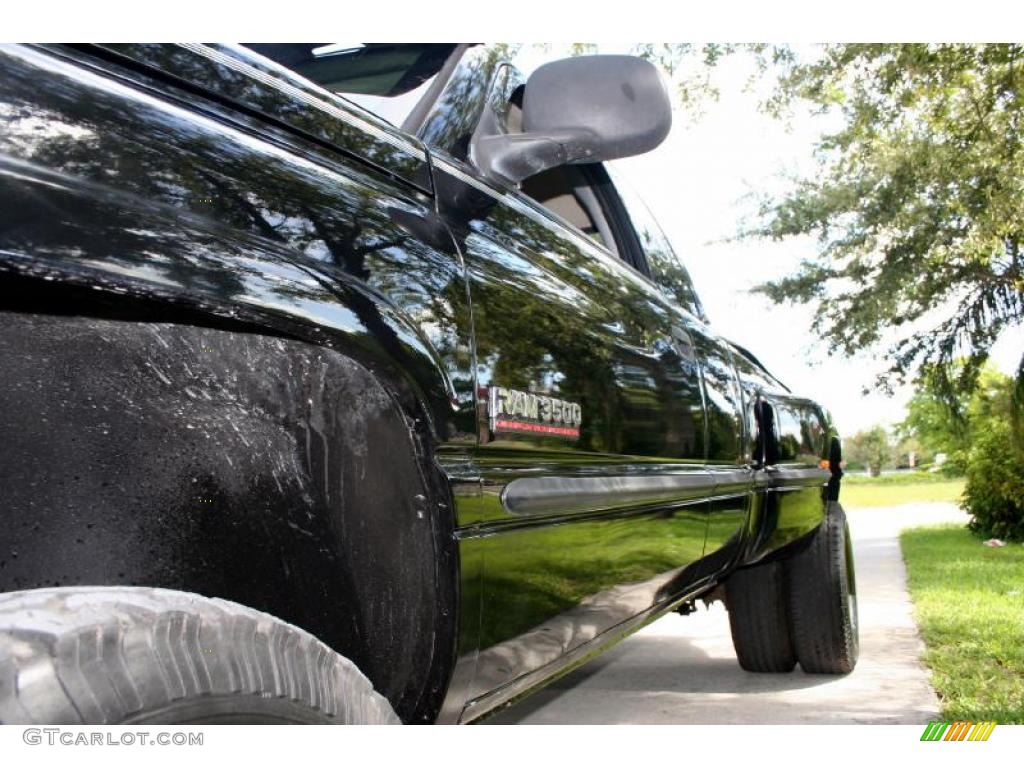 1999 Ram 3500 Laramie Extended Cab 4x4 Dually - Black / Mist Gray photo #20