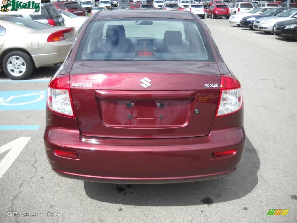 2008 SX4 Sedan - Cherry Red Metallic / Black photo #4