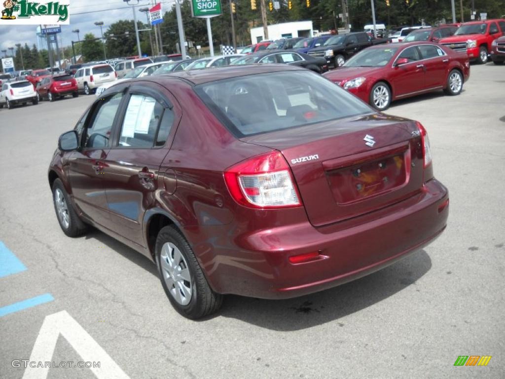 2008 SX4 Sedan - Cherry Red Metallic / Black photo #5