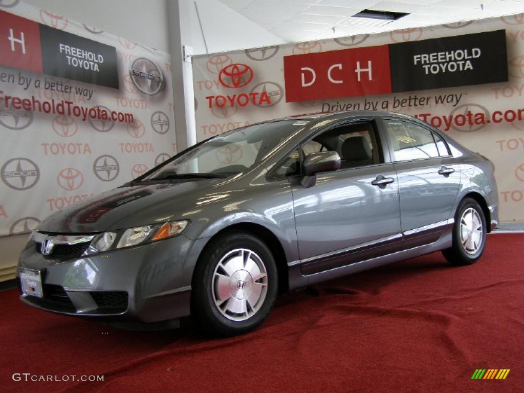 2009 Civic Hybrid Sedan - Magnetic Pearl / Beige photo #1