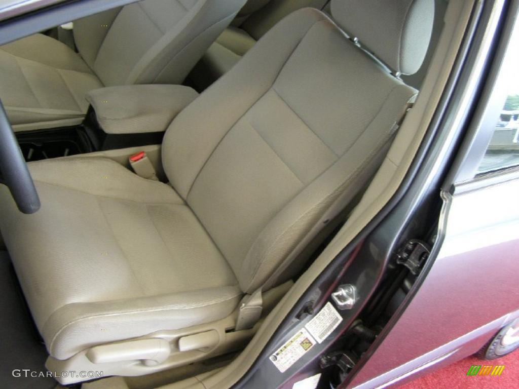 2009 Civic Hybrid Sedan - Magnetic Pearl / Beige photo #14