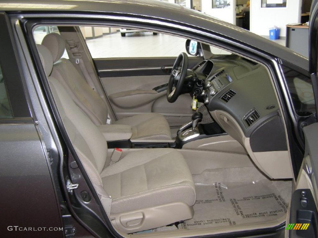 2009 Civic Hybrid Sedan - Magnetic Pearl / Beige photo #28