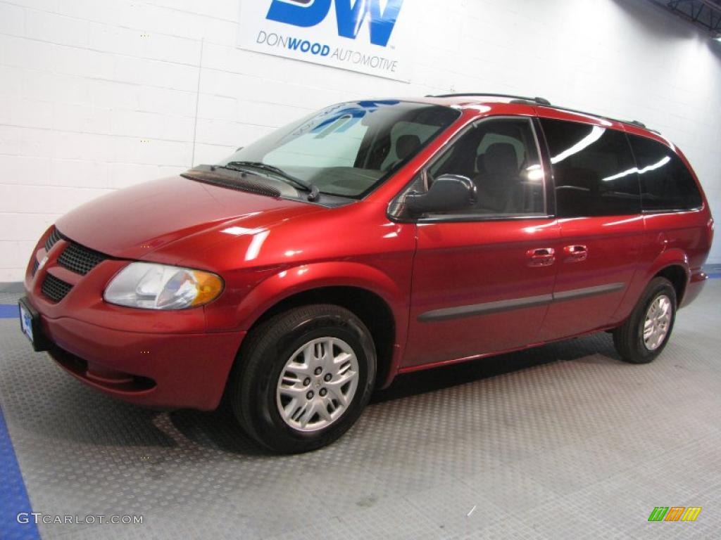 2003 Grand Caravan Sport - Inferno Red Tinted Pearl / Gray photo #2