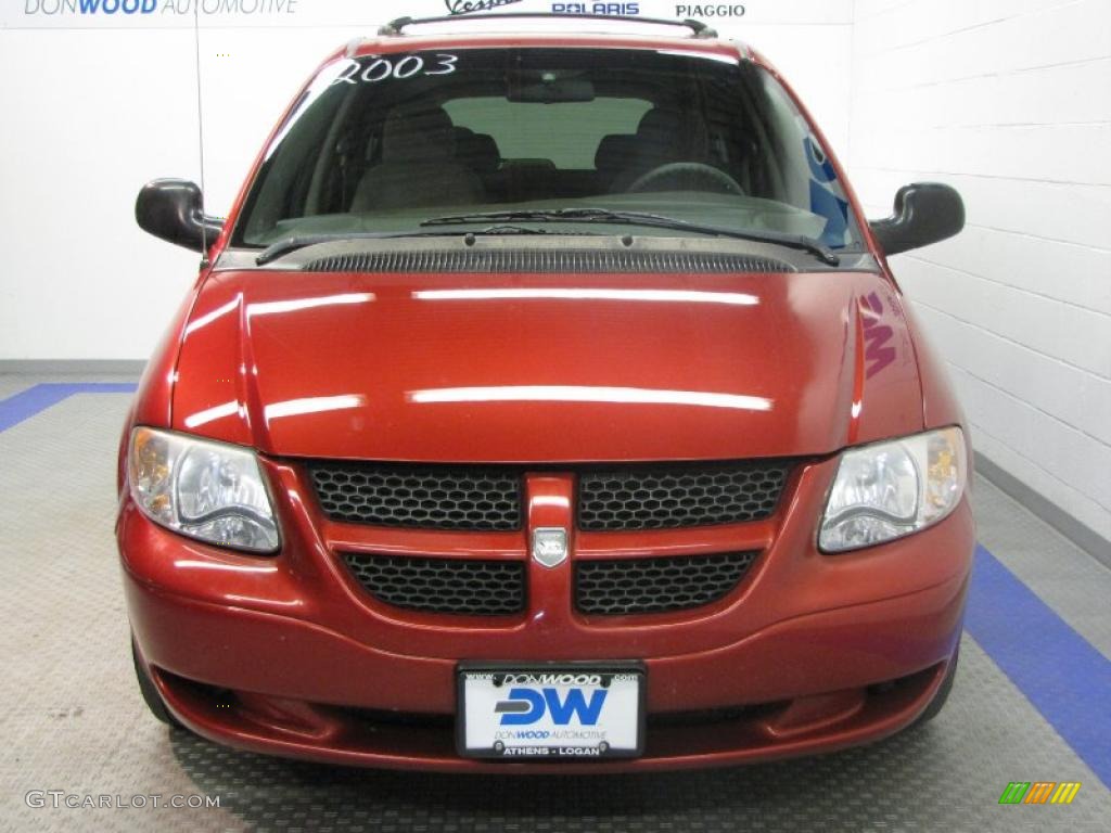 2003 Grand Caravan Sport - Inferno Red Tinted Pearl / Gray photo #7