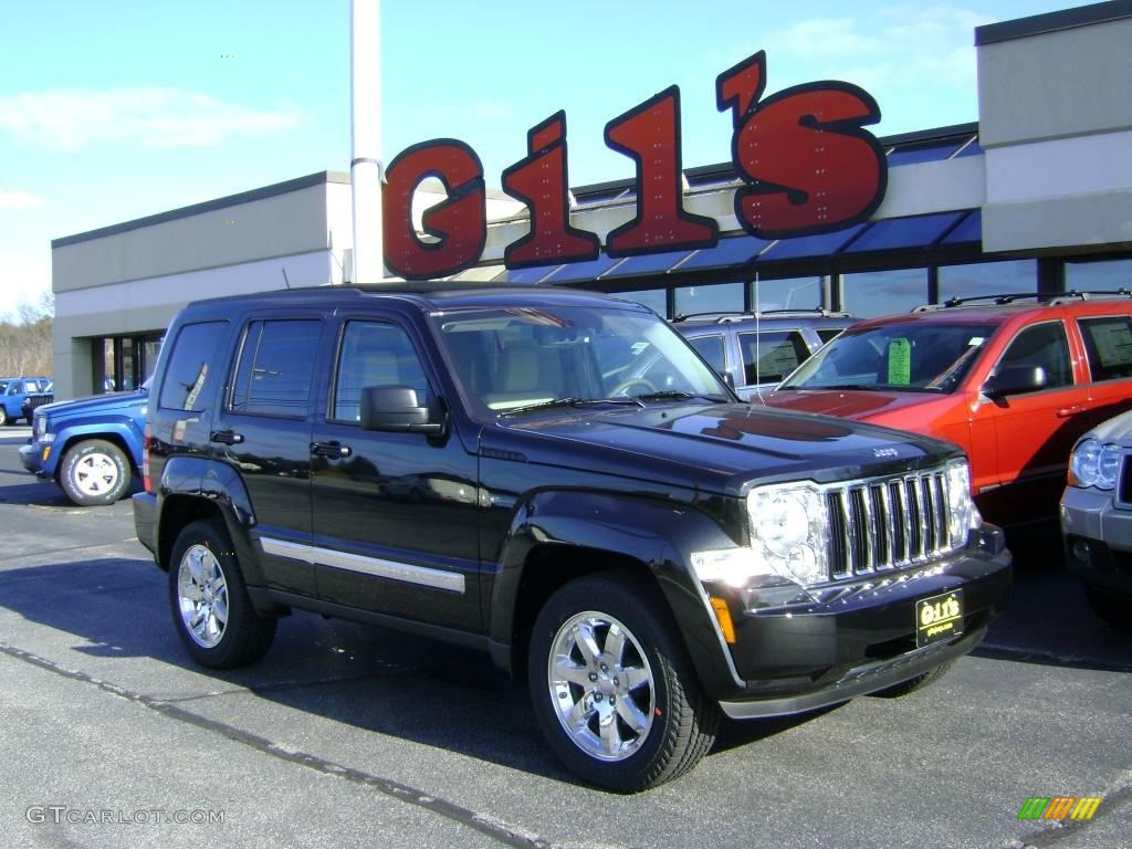 2009 Liberty Limited 4x4 - Brilliant Black Crystal Pearl / Pastel Pebble Beige Mckinley Leather photo #1