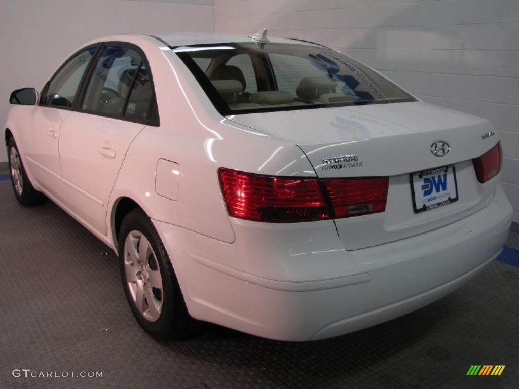 2010 Sonata GLS - Pearl White / Camel photo #3