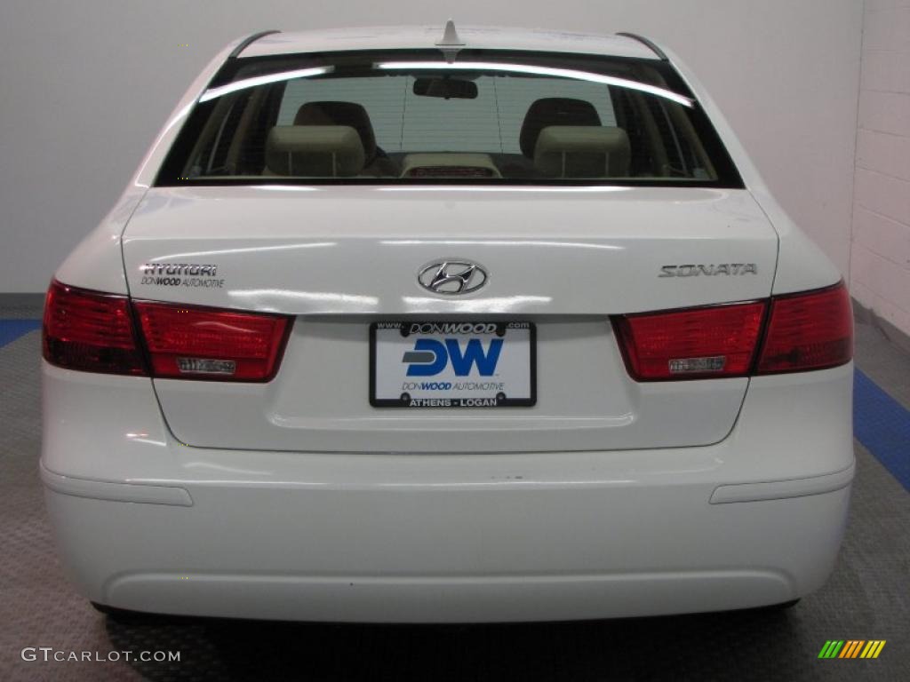 2010 Sonata GLS - Pearl White / Camel photo #8