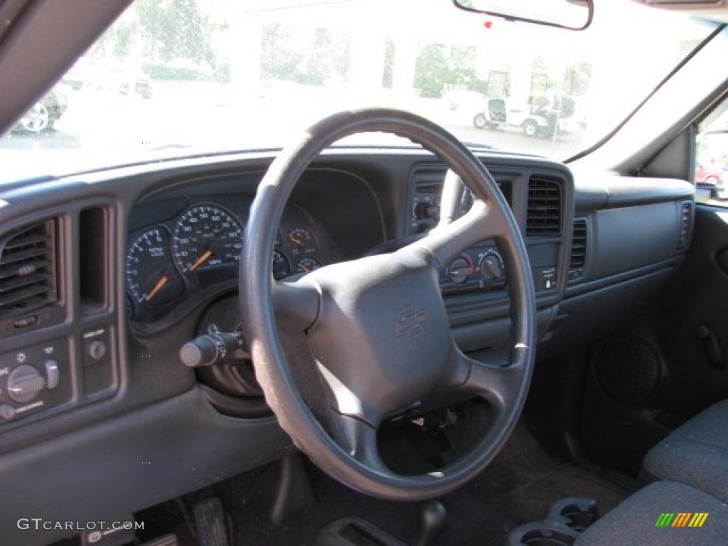 2002 Silverado 1500 LS Regular Cab 4x4 - Light Pewter Metallic / Graphite Gray photo #7