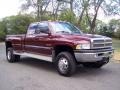 Dark Garnet Red Pearl 2000 Dodge Ram 3500 SLT Extended Cab 4x4 Dually