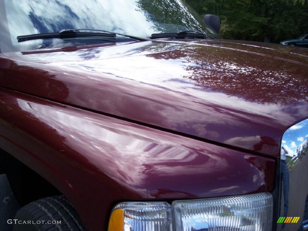 2000 Ram 3500 SLT Extended Cab 4x4 Dually - Dark Garnet Red Pearl / Mist Gray photo #22