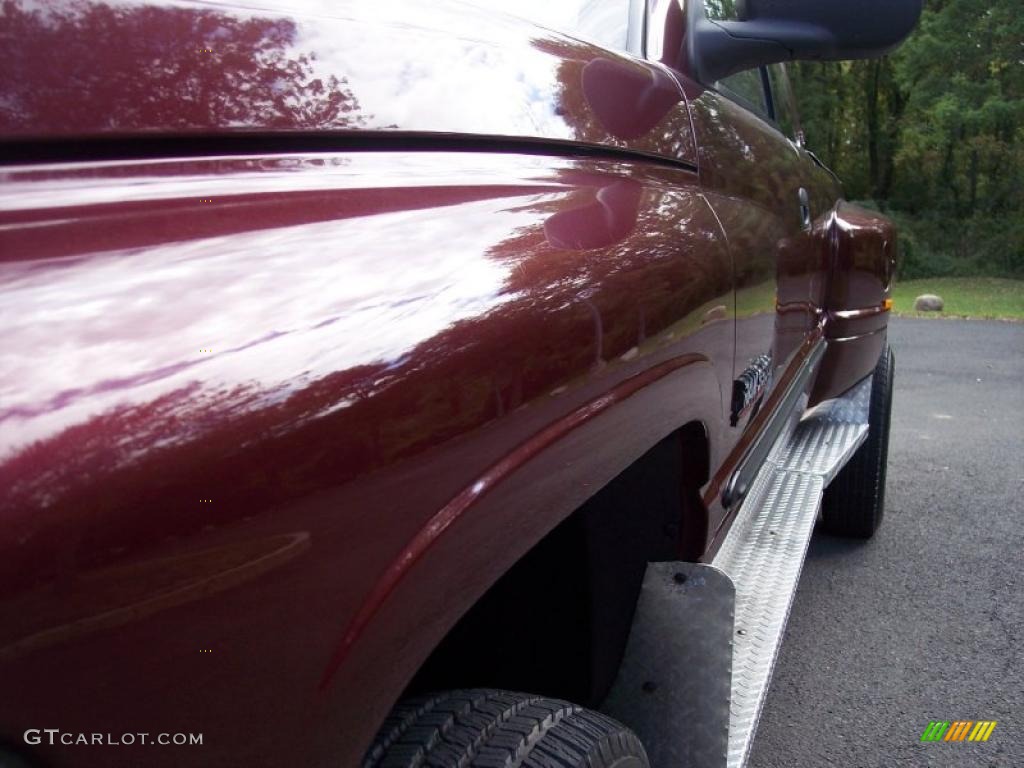2000 Ram 3500 SLT Extended Cab 4x4 Dually - Dark Garnet Red Pearl / Mist Gray photo #25