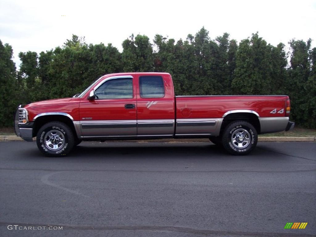 1999 Silverado 1500 LS Extended Cab 4x4 - Victory Red / Graphite photo #5