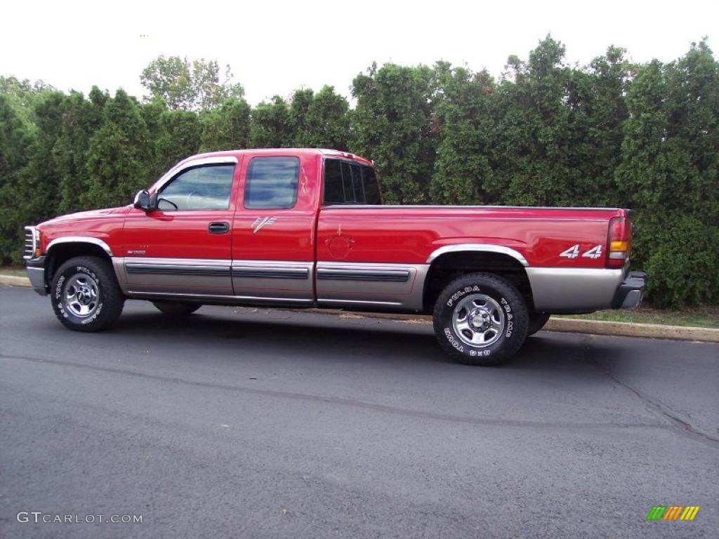1999 Silverado 1500 LS Extended Cab 4x4 - Victory Red / Graphite photo #6