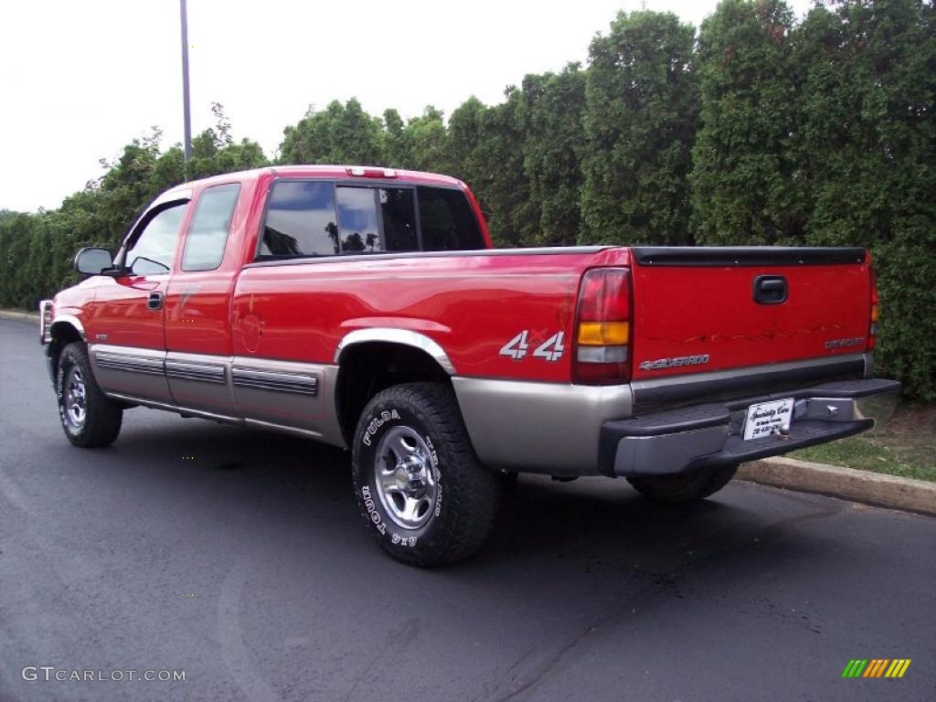 1999 Silverado 1500 LS Extended Cab 4x4 - Victory Red / Graphite photo #8