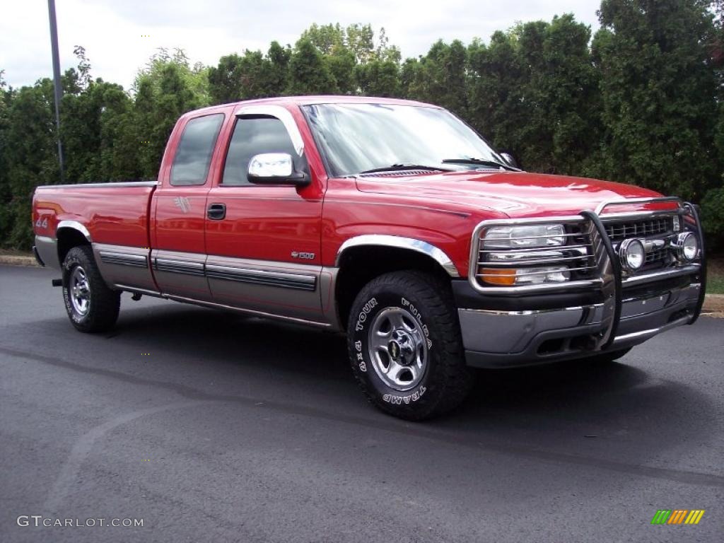 1999 Silverado 1500 LS Extended Cab 4x4 - Victory Red / Graphite photo #19