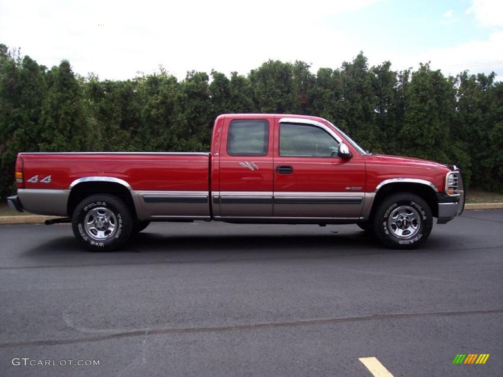 1999 Silverado 1500 LS Extended Cab 4x4 - Victory Red / Graphite photo #21