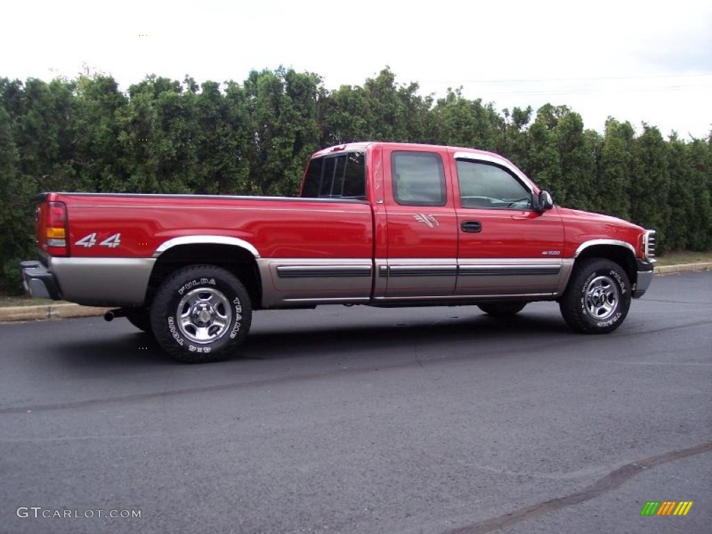 1999 Silverado 1500 LS Extended Cab 4x4 - Victory Red / Graphite photo #22