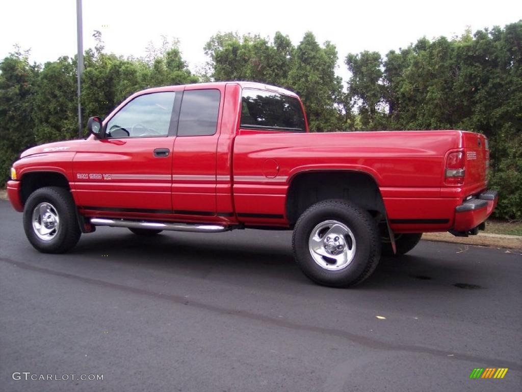 1999 Ram 1500 Sport Extended Cab 4x4 - Flame Red / Agate Black photo #5
