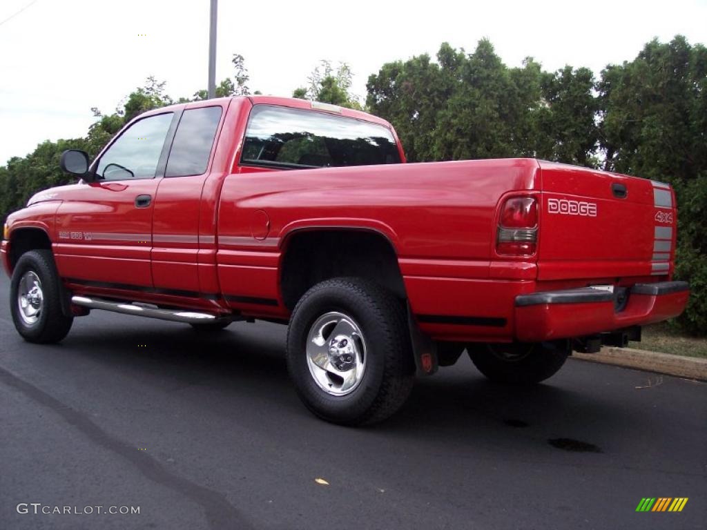 1999 Ram 1500 Sport Extended Cab 4x4 - Flame Red / Agate Black photo #8