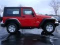 2009 Flame Red Jeep Wrangler X 4x4  photo #6