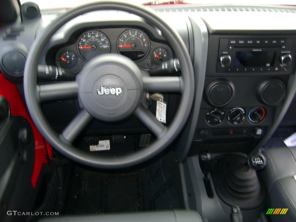 2009 Wrangler X 4x4 - Flame Red / Dark Slate Gray/Medium Slate Gray photo #9