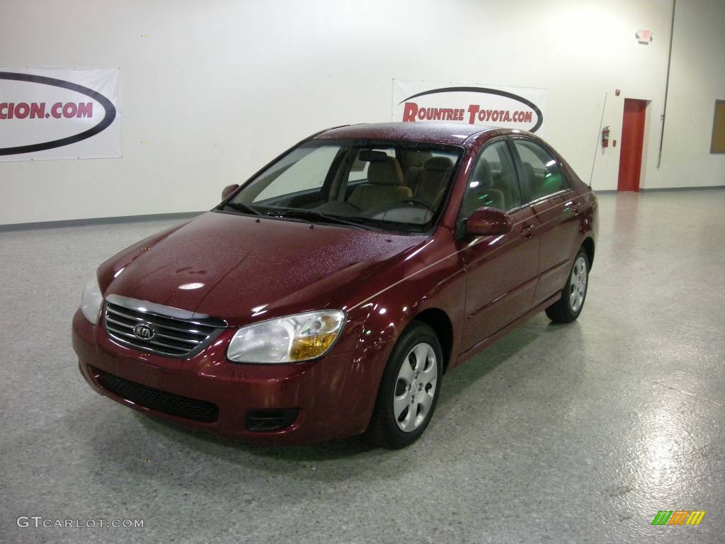 2006 Elantra GLS Sedan - Electric Red / Beige photo #1