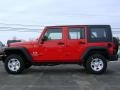 2009 Flame Red Jeep Wrangler Unlimited X 4x4 Right Hand Drive  photo #3