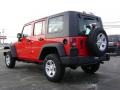 2009 Flame Red Jeep Wrangler Unlimited X 4x4 Right Hand Drive  photo #4