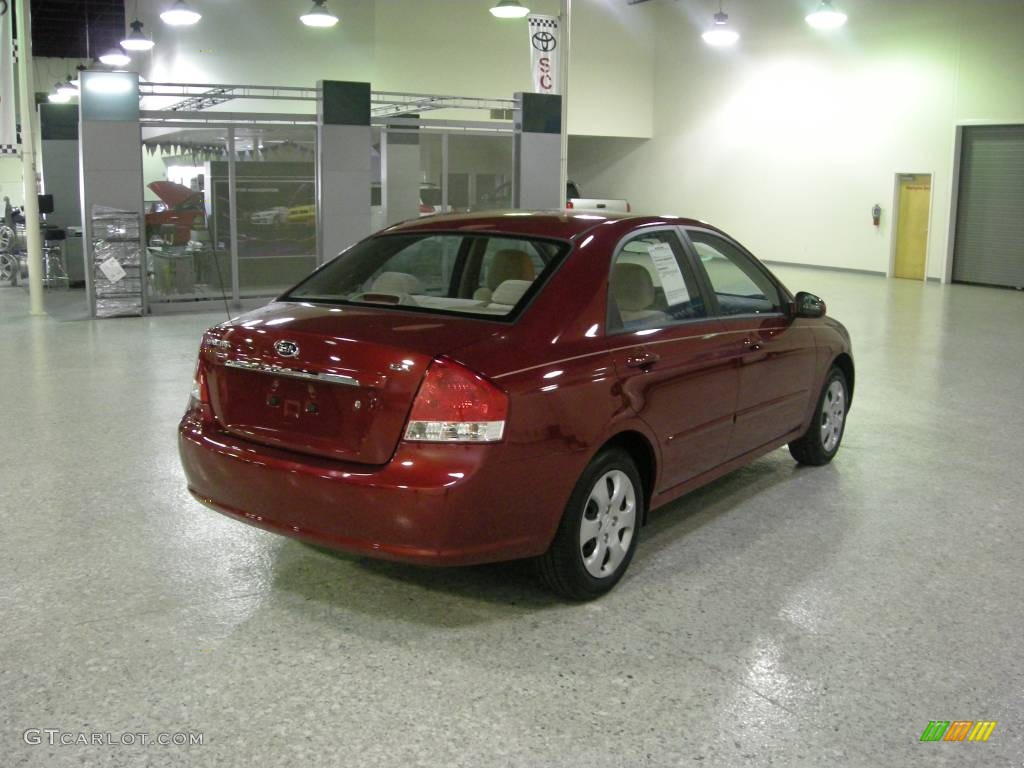2006 Elantra GLS Sedan - Electric Red / Beige photo #4