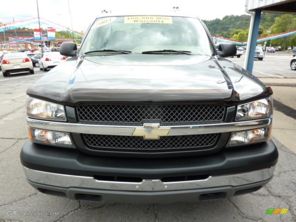 2004 Silverado 1500 LS Regular Cab 4x4 - Dark Gray Metallic / Tan photo #4