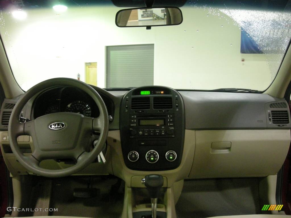 2006 Elantra GLS Sedan - Electric Red / Beige photo #10