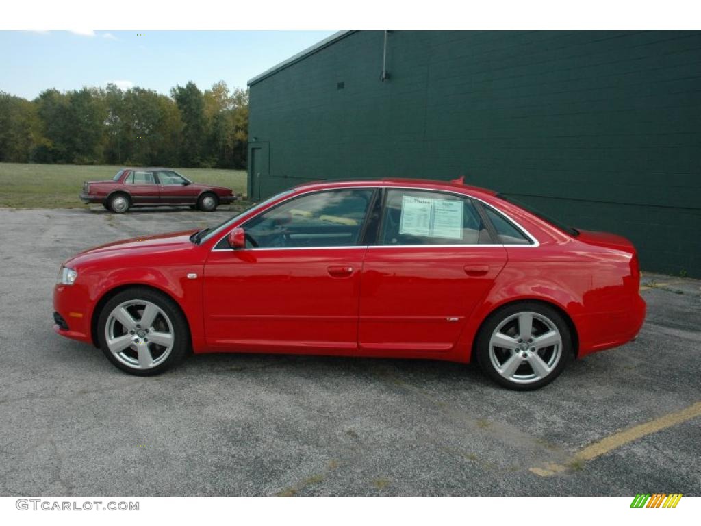 2008 A4 2.0T quattro Sedan - Brilliant Red / Black photo #7