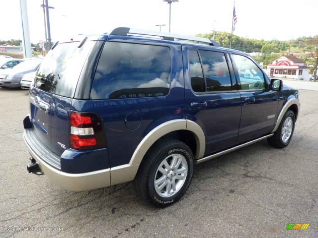 2007 Explorer Eddie Bauer 4x4 - Dark Blue Pearl Metallic / Camel photo #4