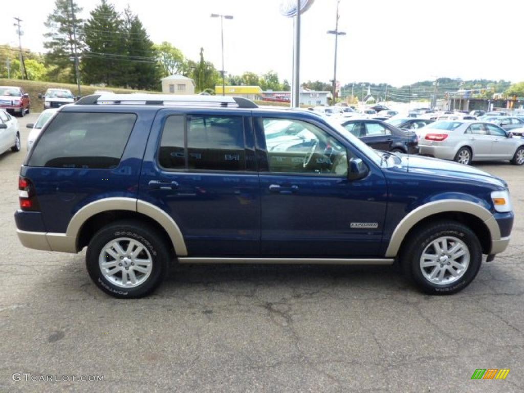2007 Explorer Eddie Bauer 4x4 - Dark Blue Pearl Metallic / Camel photo #5