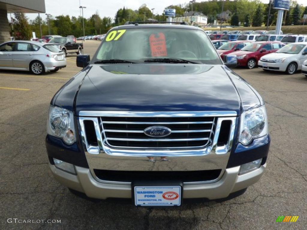 2007 Explorer Eddie Bauer 4x4 - Dark Blue Pearl Metallic / Camel photo #7