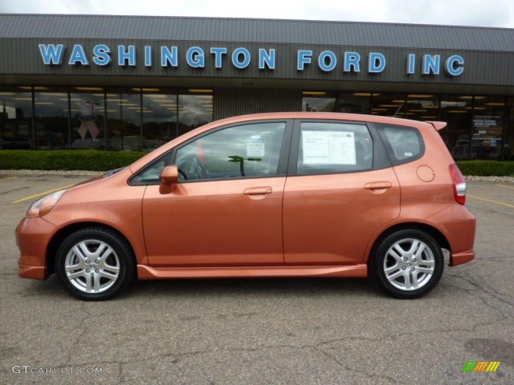 2008 Fit Sport - Blaze Orange Metallic / Black/Grey photo #1