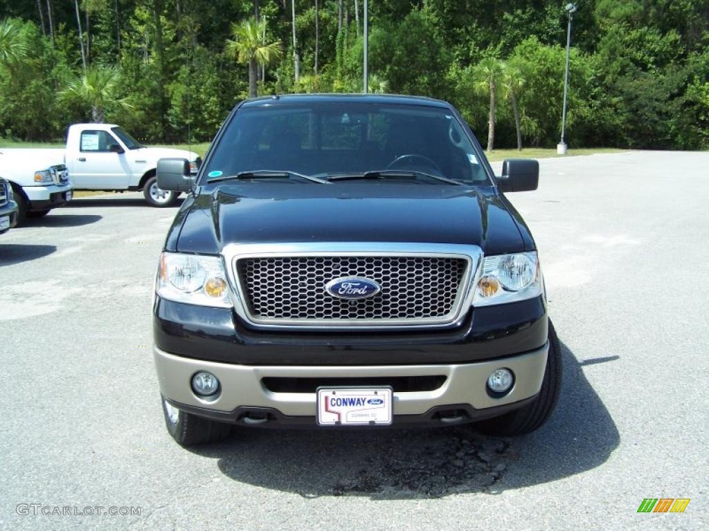 2006 F150 Lariat SuperCrew 4x4 - Black / Black photo #2