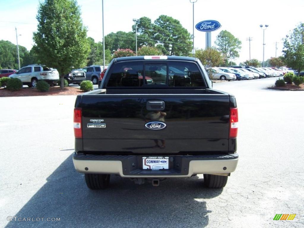 2006 F150 Lariat SuperCrew 4x4 - Black / Black photo #6