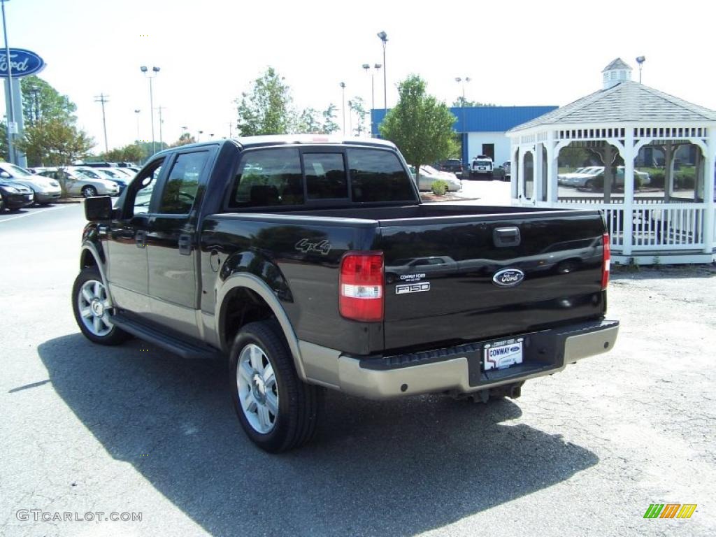 2006 F150 Lariat SuperCrew 4x4 - Black / Black photo #7