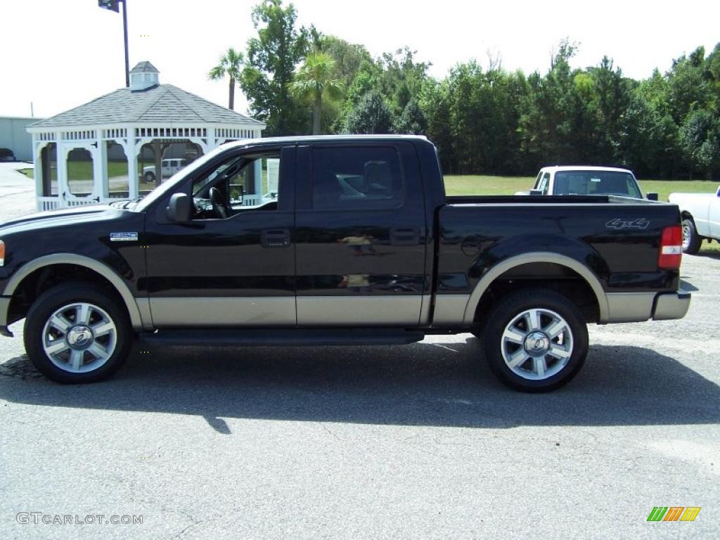 2006 F150 Lariat SuperCrew 4x4 - Black / Black photo #8