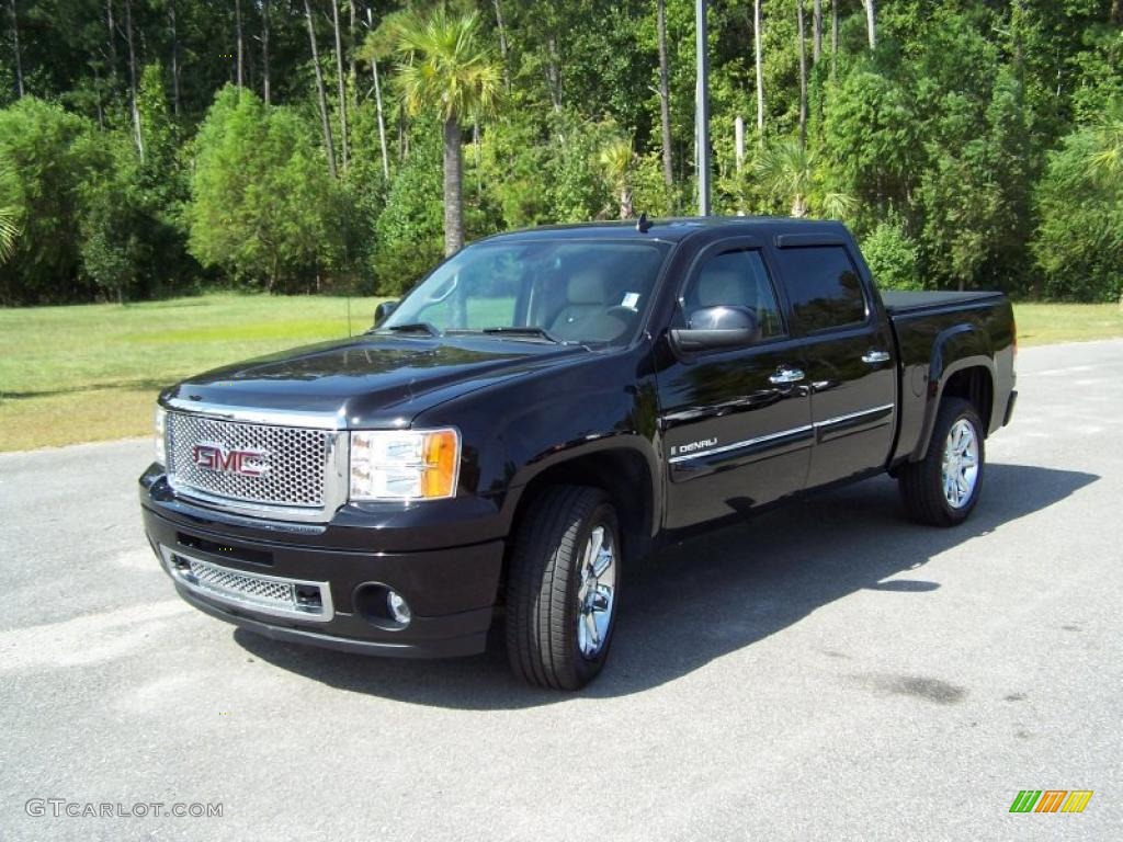 2008 Sierra 1500 Denali Crew Cab AWD - Onyx Black / Cocoa/Light Cashmere photo #1