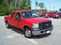 2007 Red Clearcoat Ford F250 Super Duty XL Crew Cab  photo #3