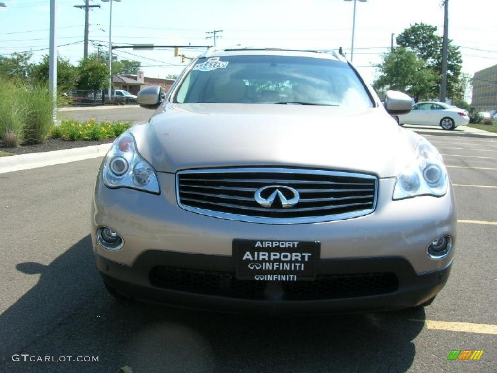 2008 EX 35 Journey AWD - Scarlet Silver / Wheat photo #2