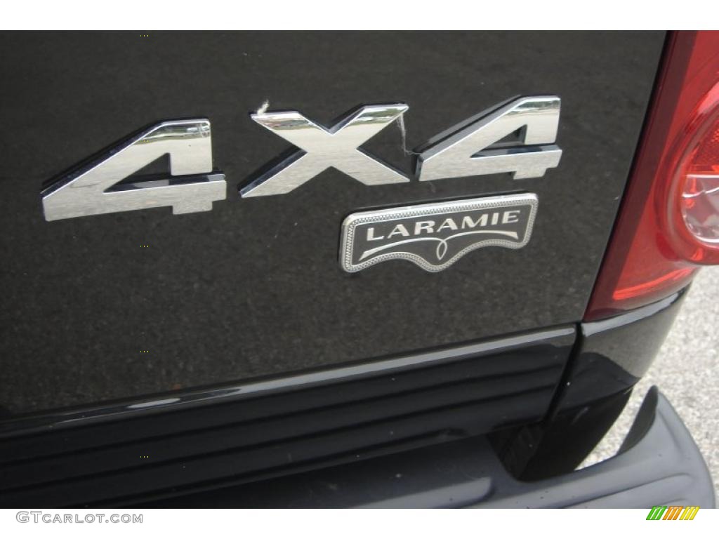 2007 Ram 3500 Laramie Mega Cab 4x4 Dually - Brilliant Black Crystal Pearl / Medium Slate Gray photo #7