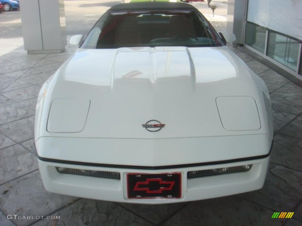 1990 Corvette Convertible - White / Red photo #4