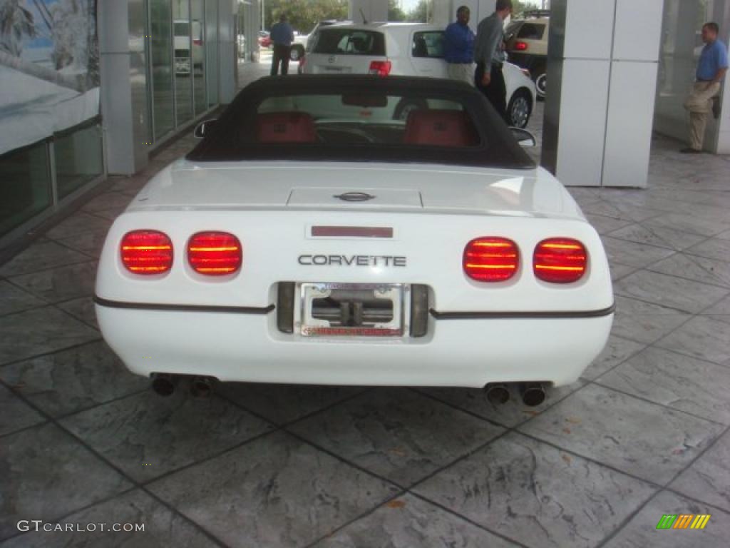 1990 Corvette Convertible - White / Red photo #5