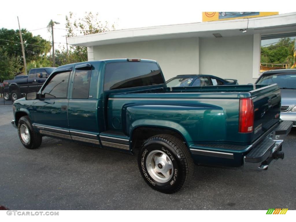 1997 Sierra 1500 SLE Extended Cab - Laguna Green Metallic / Neutral photo #6