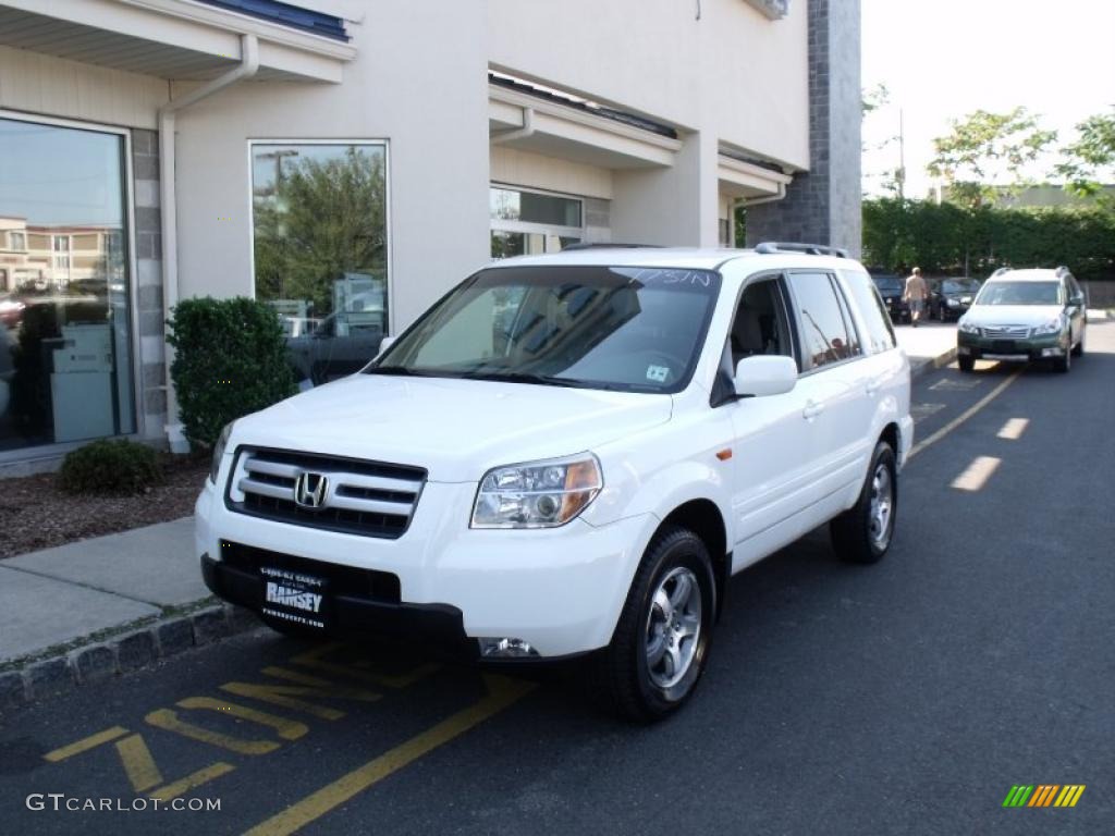 2006 Pilot EX 4WD - Taffeta White / Saddle photo #1