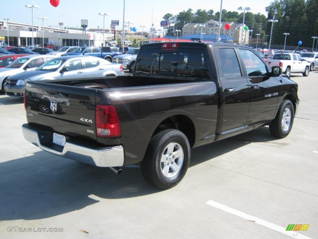 2011 Ram 1500 SLT Quad Cab 4x4 - Rugged Brown Pearl / Light Pebble Beige/Bark Brown photo #5